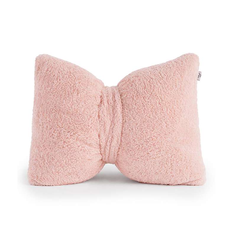 Pan Home Bow Shape Fur Pillow 50x40cm - Pink - Image 3