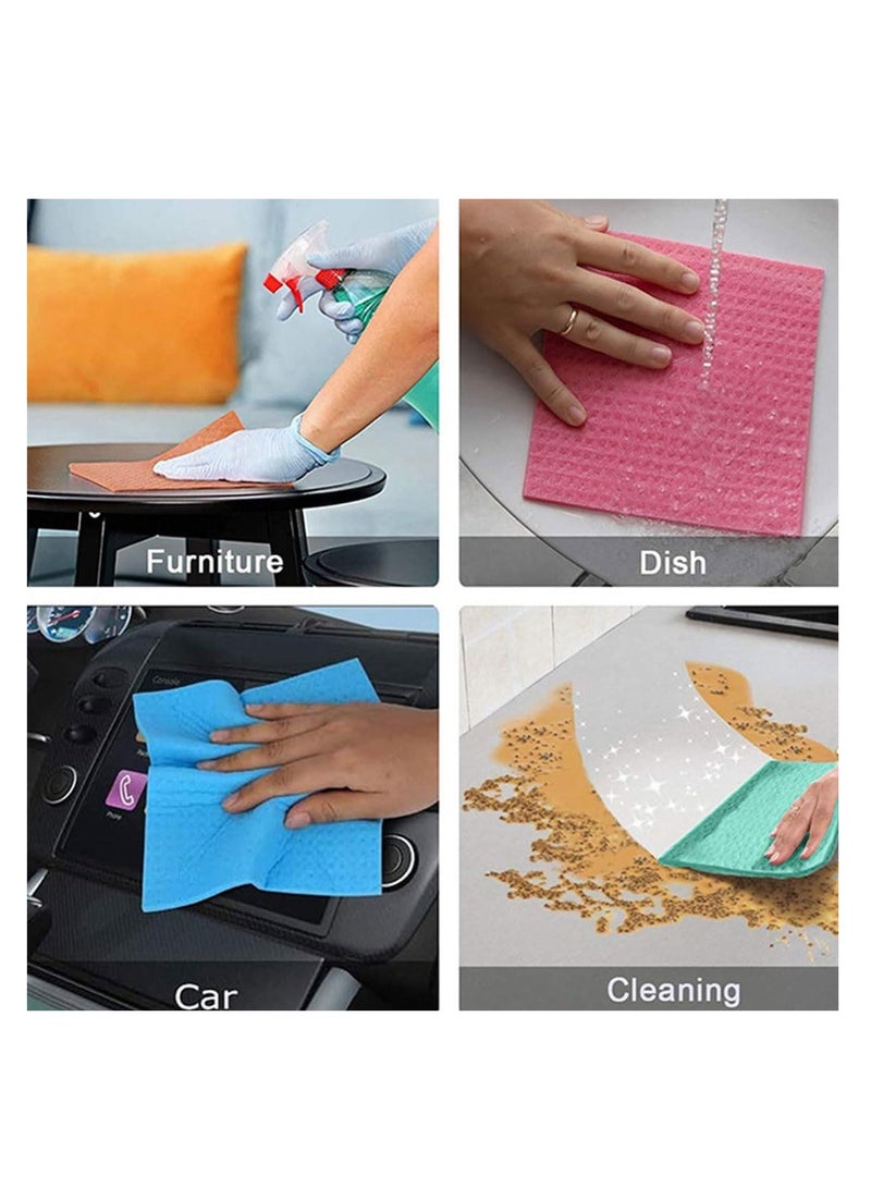 ECVV® 5 عبوة من الأقمشة الإسفنجية متعددة الاستخدامات عالية الامتصاص | تمتص السوائل بسرعة | تمسح بسلاسة، تمتص بشكل فعال | مثالية لمهام المطبخ والتنظيف - Image 4