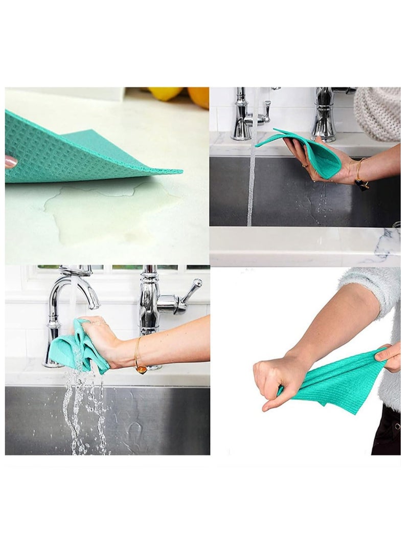 ECVV® 5 عبوة من الأقمشة الإسفنجية متعددة الاستخدامات عالية الامتصاص | تمتص السوائل بسرعة | تمسح بسلاسة، تمتص بشكل فعال | مثالية لمهام المطبخ والتنظيف - Image 5