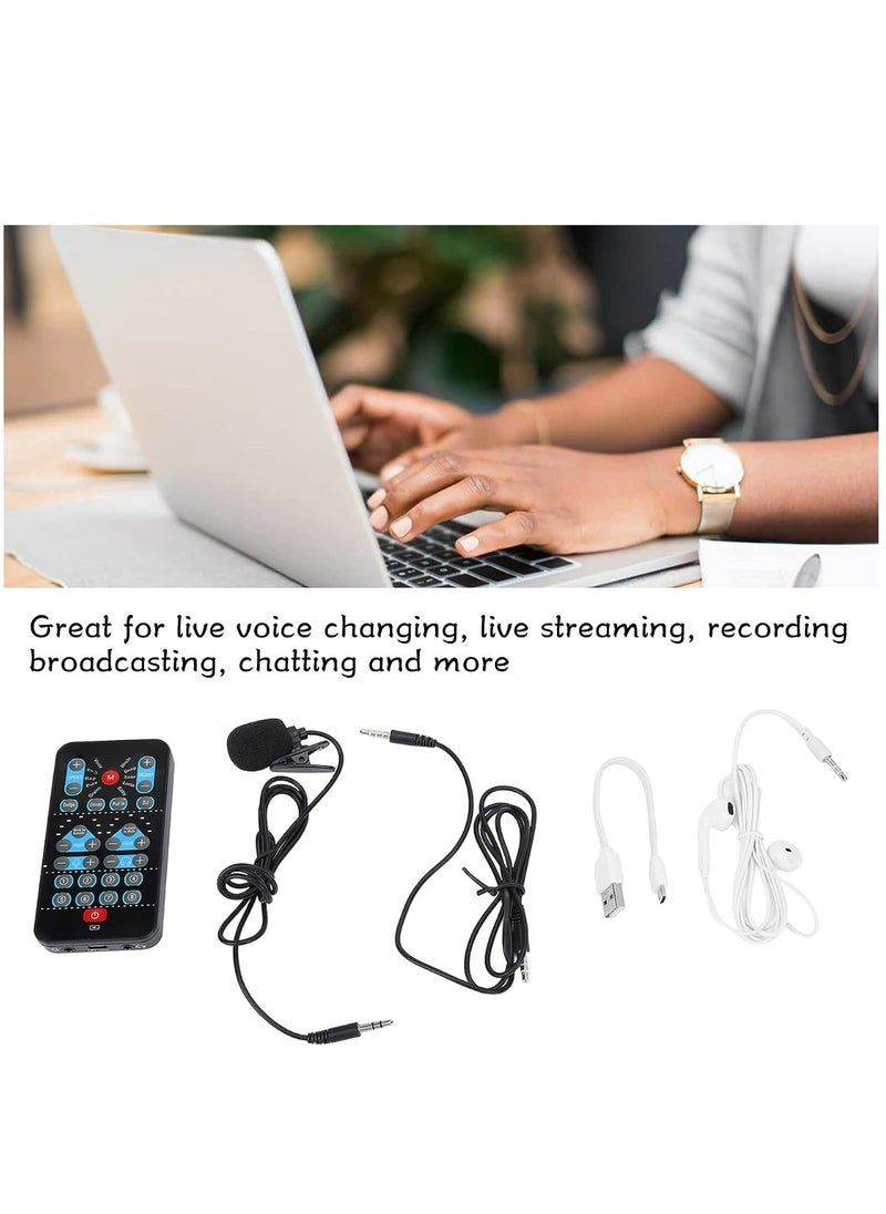 Generic - Live Sound Card Voice Changer,Handheld Sound Card Mini Voice Changer Device 8 Fixed Sound Effects Plug and Play,Gaming Recording,for Mobile Phone Computer - Image 1