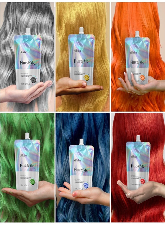 Difiaba Hue & Me Color Depositing Conditioner - Temporary Hair Dye of Fantasy Colors - Hydrating Color Depositing Hair Mask with BondPlex - 6.76 oz (12 Vibrant Shades Available) (Mocha) - Image 5
