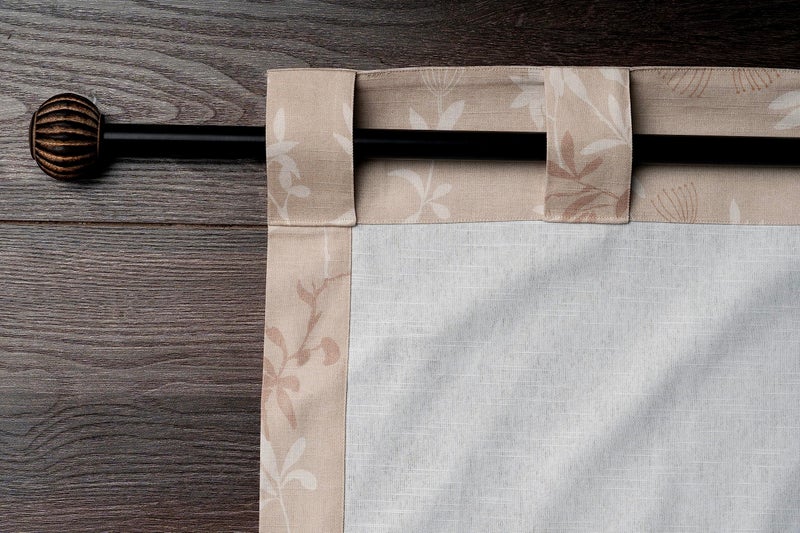 Maison d' Hermine Curtain 100% Cotton 50""x96"" Curtains 1 Panel Easy Hanging with a Rod Pocket & Loop for Kitchen  Bedrooms & Offices  Louxor - Beige - Spring/Summer - Image 5