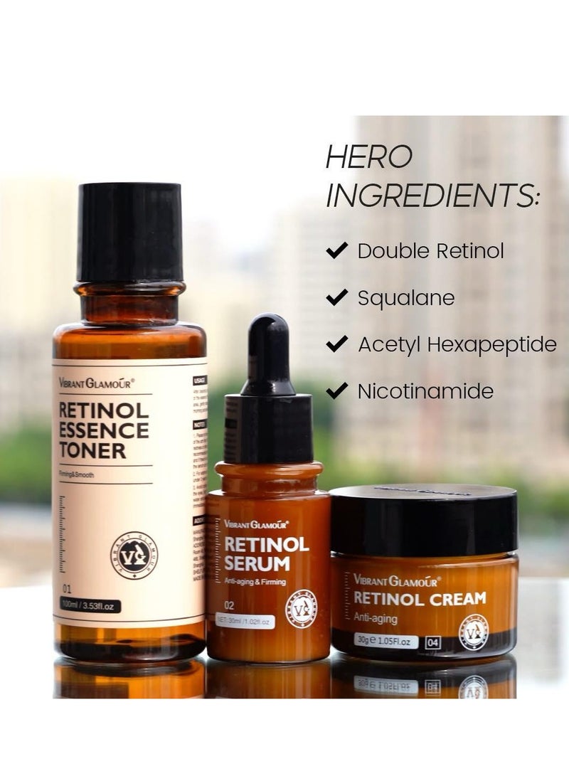 فايبرنت جلامور مجموعة فيبرانت جلامور ريتينول كريم وسيروم وتونر للوجه - Image 1