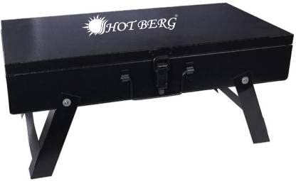 Hot Berg Big XXL Size HOTBERG Foldable Briefcase Style Charcoal Barbecue and Tandoor Grill Barbeque Stand for Outdoor Picnic Camping and Traveling