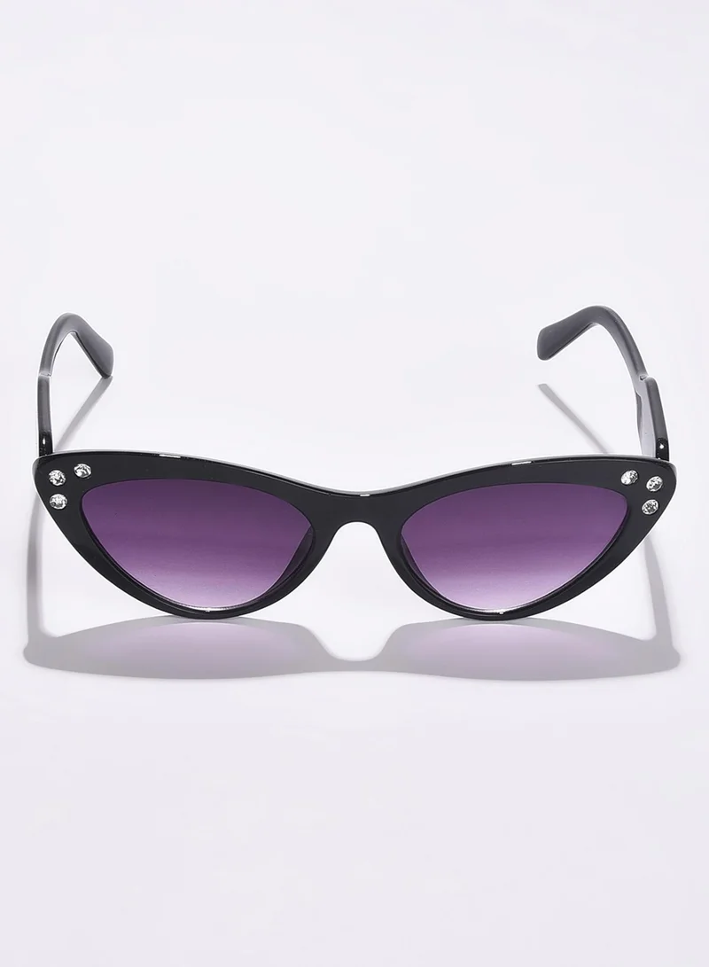 Haute Sauce Black Lens Black Cateye Sunglasses