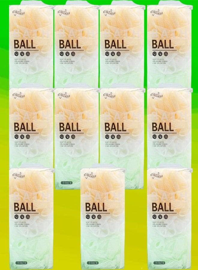 Bath 11 Packages Mesh Bath Sponge Loofah Multicolor 2 Pieces In 1 Pack - Image 1