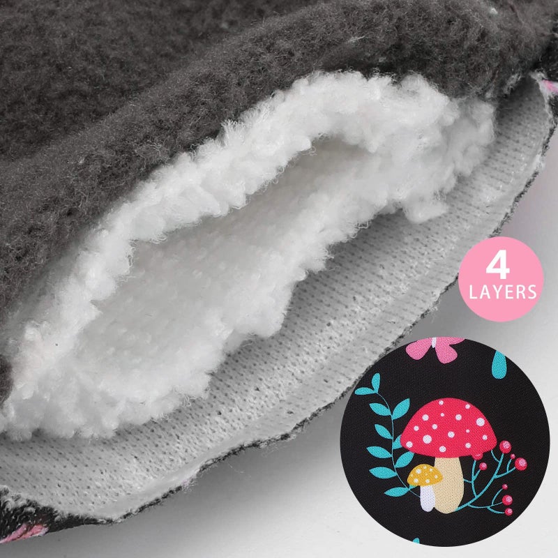 PHOGARY Reusable Menstrual Pads, Bamboo Cloth Pads for Heavy Flow with Wet Bag, Large Sanitary Pad Set with Wings for Women, Washable Overnight Cloth Panty Liners Period(7 in 1, Style G) - Image 2