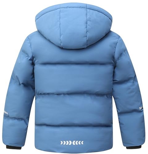 BYLESIN Kids Boy's Winter Coat Fleece Lined Waterproof Jacket Puffy Cotton Coat Thick Hooded Down Outdoor Coats - Image 2