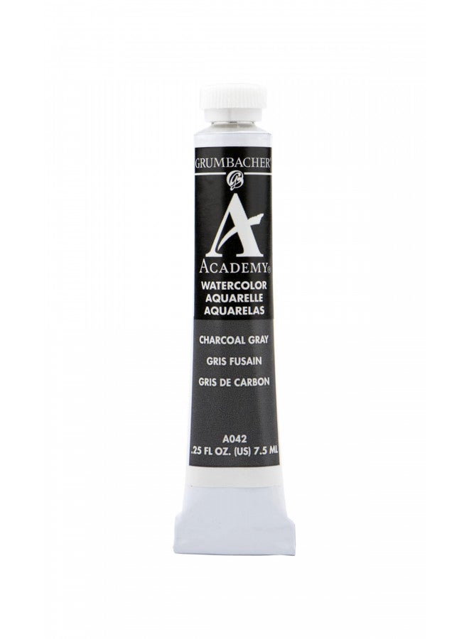 Grumbacher Academy Watercolor Paint, 7.5ml/0.25 Ounce, Charcoal Gray (A042) - Image 2
