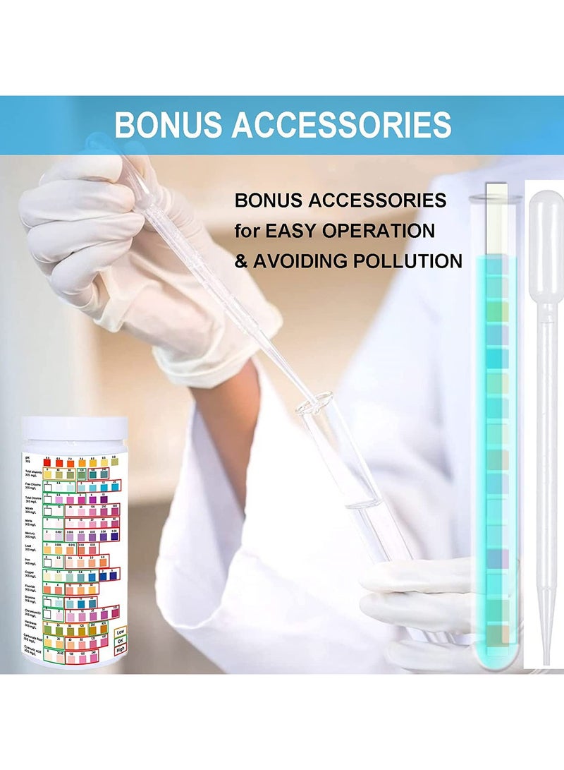 Generic Multifunctional Water Testing Strips for Drinking Water- Hofun EPA Level Home Use, Water Test strips with Lead, Mercury, Iron, Copper, PH, Hardness, Chlorine for Water Quality Test  - Image 4