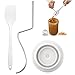 Enhon Natural Peanut Butter Stirrer Kit 113in 304 Stainless Steel Peanut Butter Mixer with Spill Resistant Silicone Lid and Built in Cleaning Hole Spatula for Easy Mixing Almond Jams  Other Sauces - Image 2