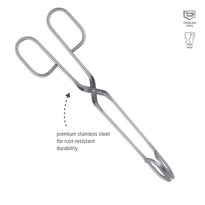 triangle Kitchen Tongs - 9.5 in (24 cm) - Ideal for Turning, Tossing, Flipping & Serving - Lightweight Handles - Dishwasher Safe - Image 2