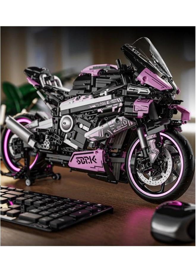 Motorcycle Building Blocks Toy Kit, 1920+ PCS Motorbike Bricks Sets, Adults and Enthusiasts, Collectible for 6+ Year Old Birthday Gifts, Build a Model  - Image 2