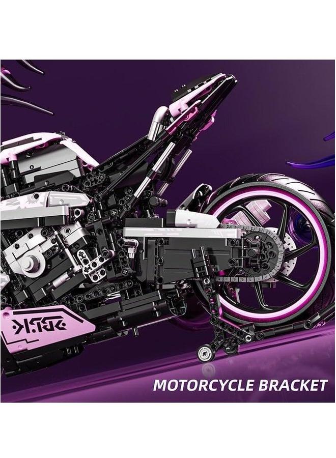 Motorcycle Building Blocks Toy Kit, 1920+ PCS Motorbike Bricks Sets, Adults and Enthusiasts, Collectible for 6+ Year Old Birthday Gifts, Build a Model  - Image 3
