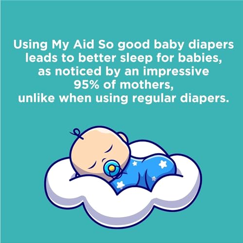 MYAID High Absorption Sooo Good Baby Diaper Pant, Medium Size (7–12 kg), Soft, Comfortable, Leak-Proof with Odour Lock & Fast Absorption – (32 Pc), Pack of 2 - Image 3