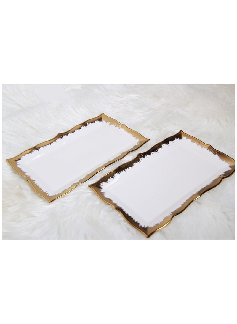 A set of serving dishes with an elegant design, 26 x 16 cm - Image 2