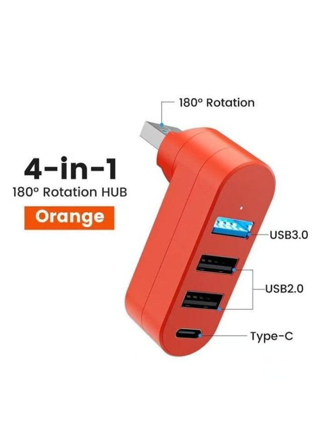 Private Model HuB Extender Adapts To  Car And Other Car Models High-speed Transmission Data Rotation 180-Number Of Interfaces:Rotate 180 Degrees 3.0 Black With Packaging - Image 5