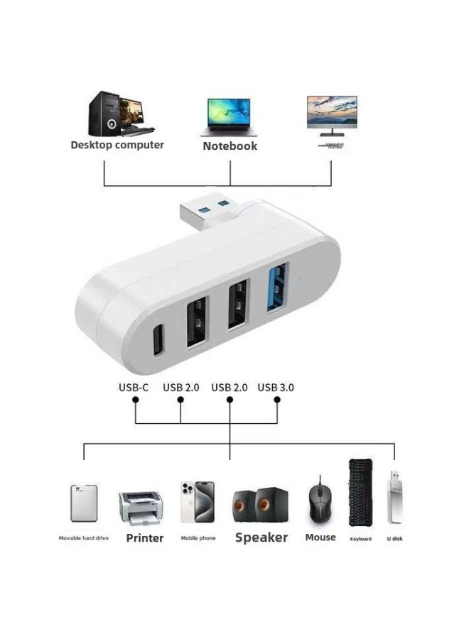 Private Model HuB Extender Adapts To  Car And Other Car Models High-speed Transmission Data Rotation 180-Number Of Interfaces:Rotate 180 Degrees 3.0 Black With Packaging - Image 3