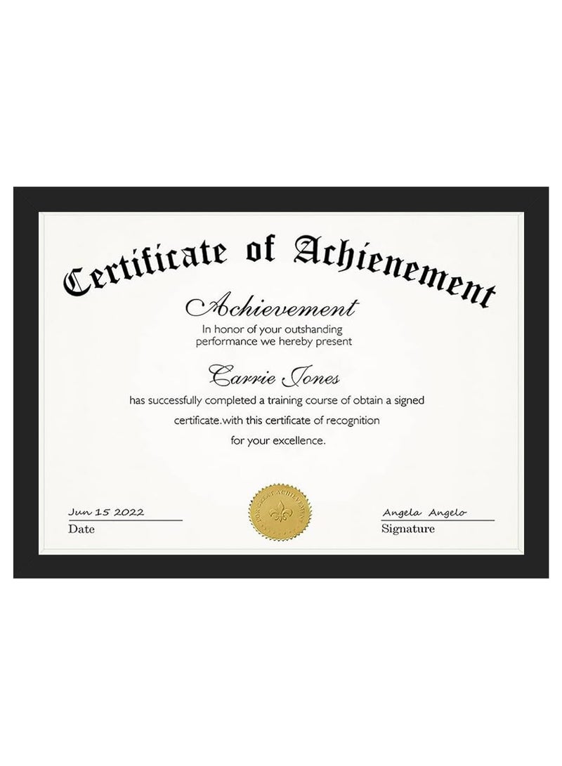 FASHION HOME 4 Packs A4 Display Picture Wall Hanging Photo Certificate Wooden Frame  - Image 2