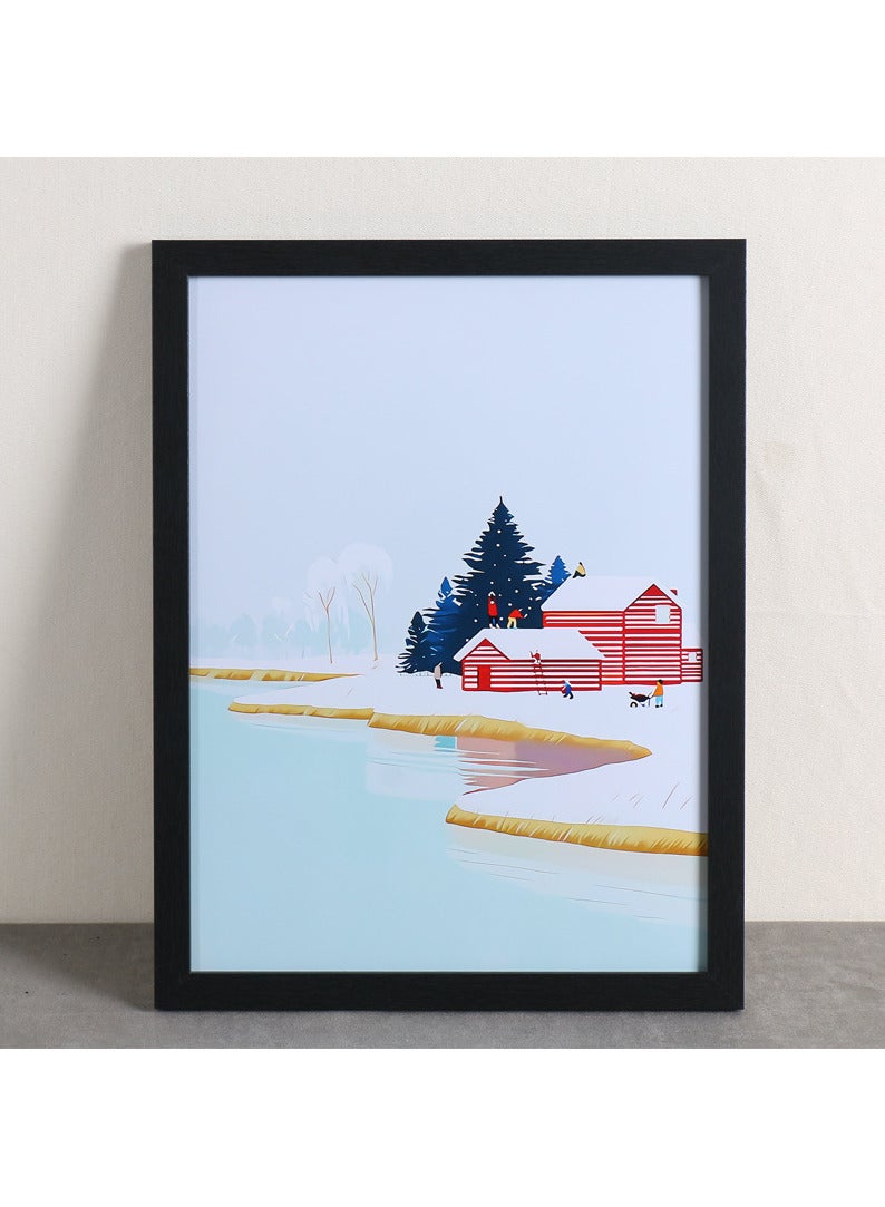 FASHION HOME 4 Packs A4 Display Picture Wall Hanging Photo Certificate Wooden Frame  - Image 5