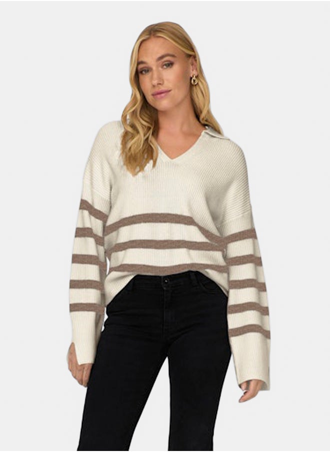 ONLY Onlmonna Ls Polo Splitneck Collar Cc Knt  - Image 3