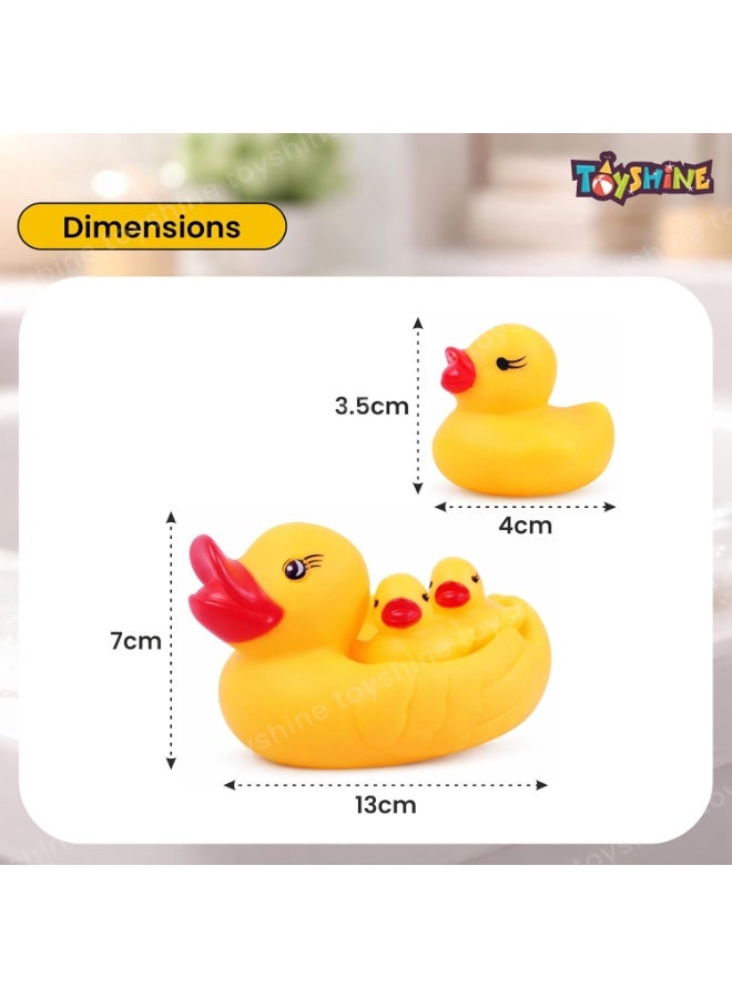 Toyshine Squeezy Chu Chu Ducks, Duck Family, Bath Toy with Sound (Yellow, Set of 3) - Image 3
