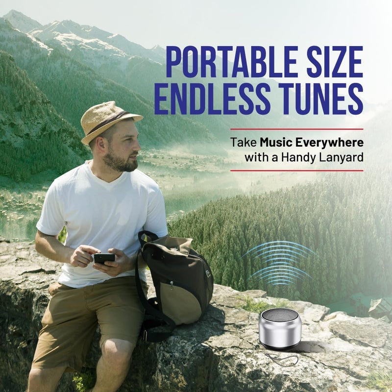 pTron Newly Launched Fusion Hook v2 6W Bluetooth Speaker with 8 Hrs Playtime, 2.04" Neo Driver for Pristine Sound, Mini Size Portable Speaker, BTv5.1 Connectivity,TWS Feature & Type C Charging(Silver) - Image 3