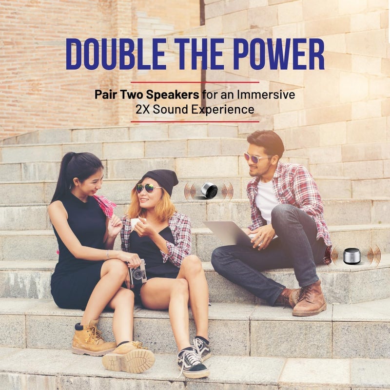 pTron Newly Launched Fusion Hook v2 6W Bluetooth Speaker with 8 Hrs Playtime, 2.04" Neo Driver for Pristine Sound, Mini Size Portable Speaker, BTv5.1 Connectivity,TWS Feature & Type C Charging(Silver) - Image 5