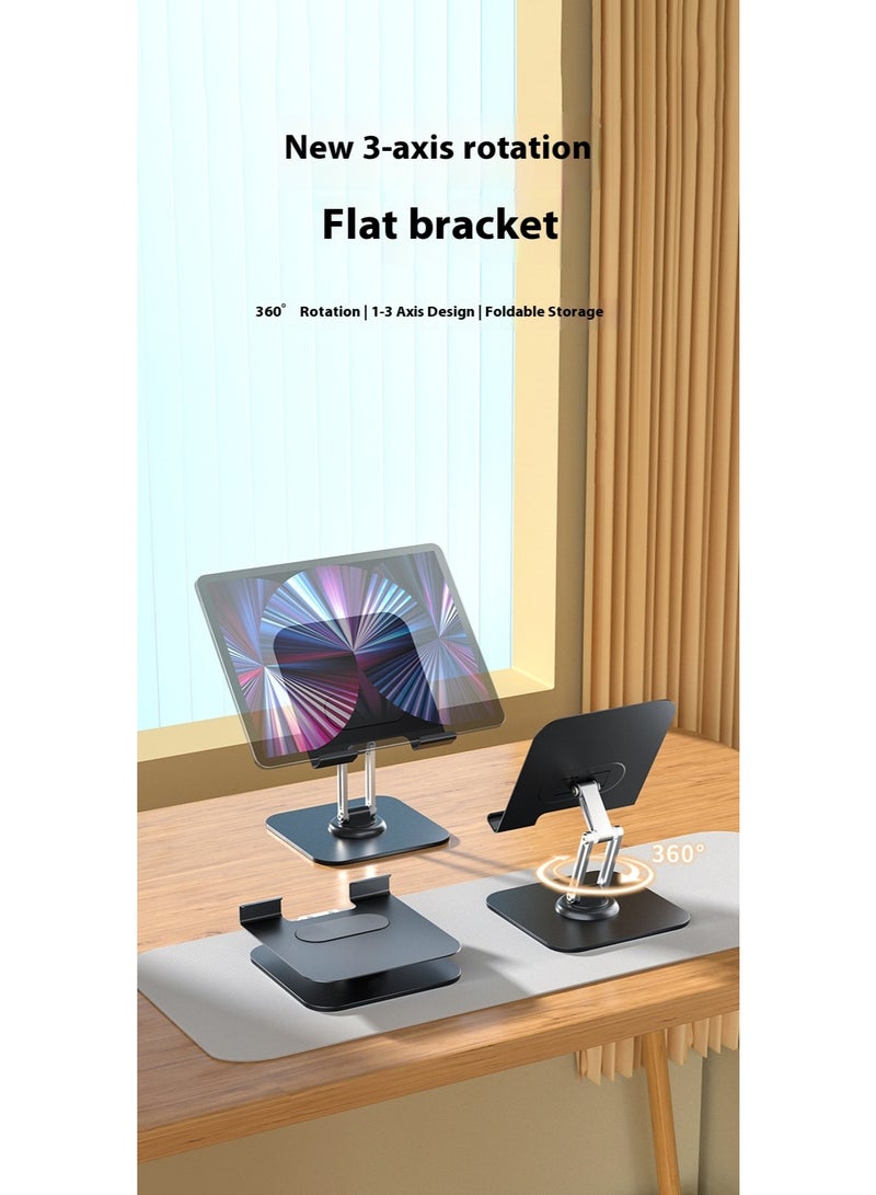 Premium Aluminum Foldable Tablet Stand Q18 – Universal Adjustable & Stable Holder for iPad/iPad Pro/Tablets, 360° Rotation, Desk & Bed Use - Image 2