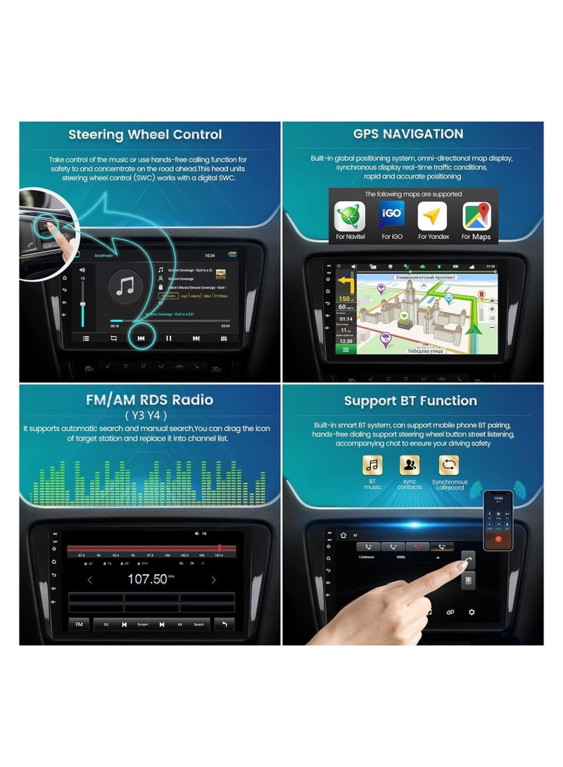 SHEZA STAR Android Car Stereo for Renault Duster Logan 1 Sandero lada 2009-2015 Dacia Duster 4GB RAM 64GB ROM 9 Inch Support Apple Carplay MirrorLink WiFi BT, 2.5D IPS Touch Screen with AHD Camera Included - Image 3