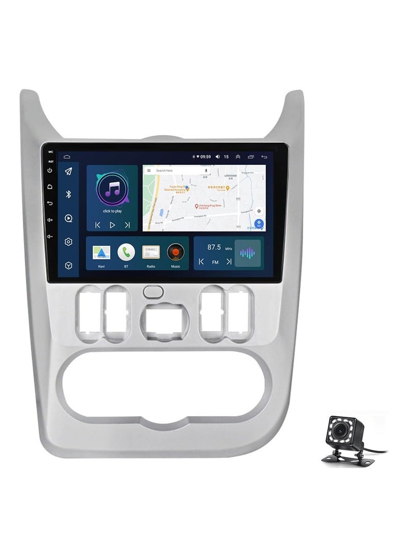 SHEZA STAR Android Car Stereo for Renault Duster Logan 1 Sandero lada 2009-2015 Dacia Duster 4GB RAM 64GB ROM 9 Inch Support Apple Carplay MirrorLink WiFi BT, 2.5D IPS Touch Screen with AHD Camera Included - Image 1