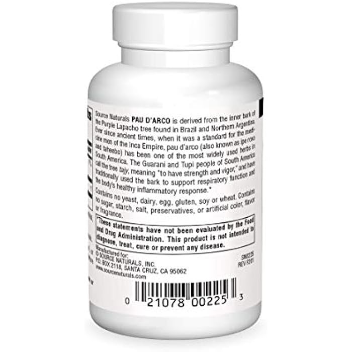 Source Naturals PAU D'Arco Dietary Supplement - 100 Tablets - Image 2