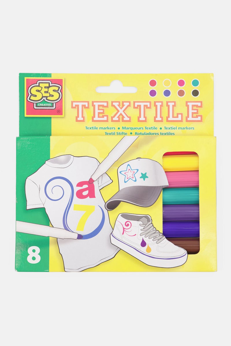 SES Creative 8 Pcs Textile Markers, Yellow Combo  - Image 3