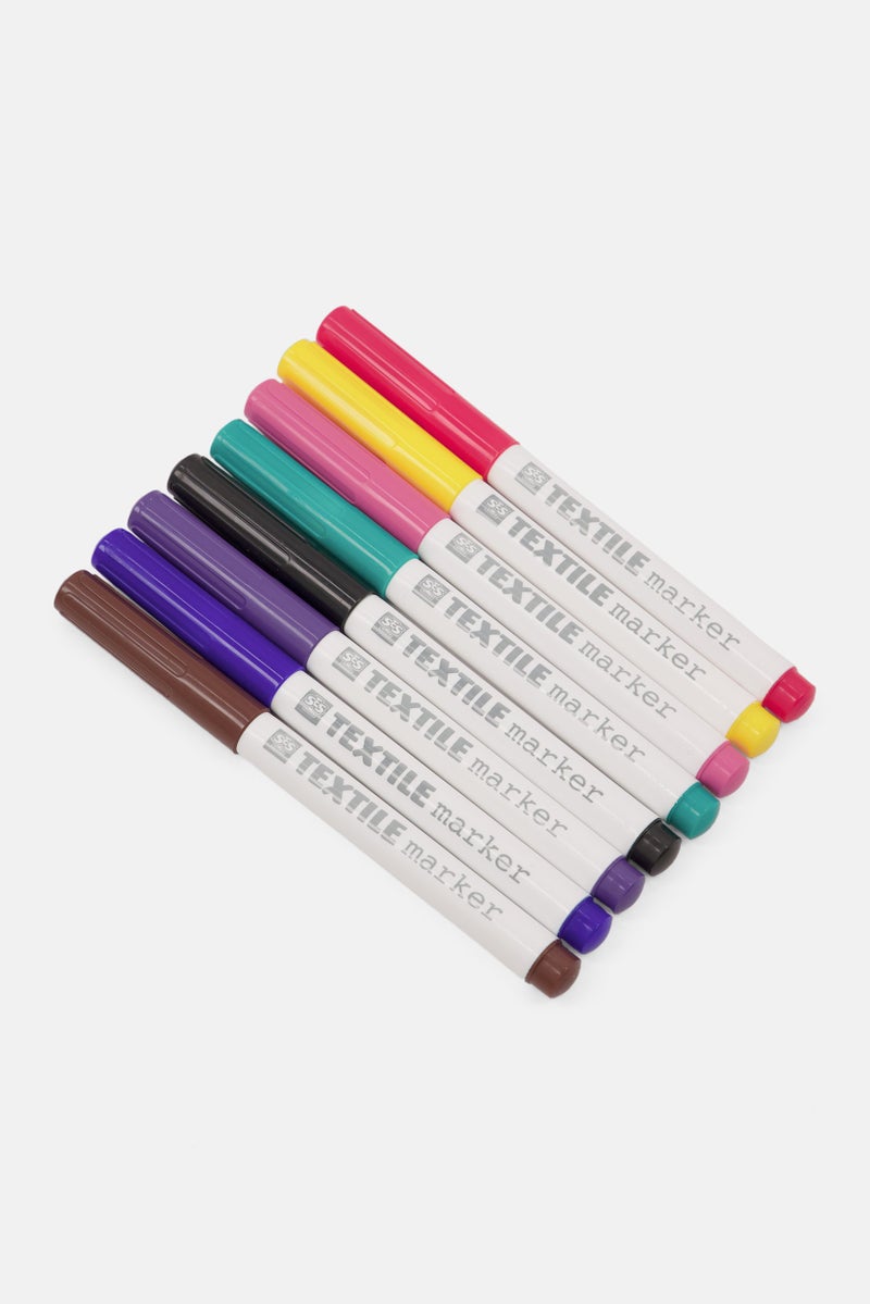 SES Creative 8 Pcs Textile Markers, Yellow Combo  - Image 2