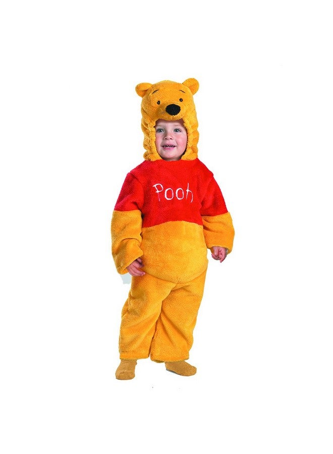 Disguise Winnie The Pooh Deluxe 2-Sided Plush Jumpsuit Costume - Medium (3T-4T) - Image 1