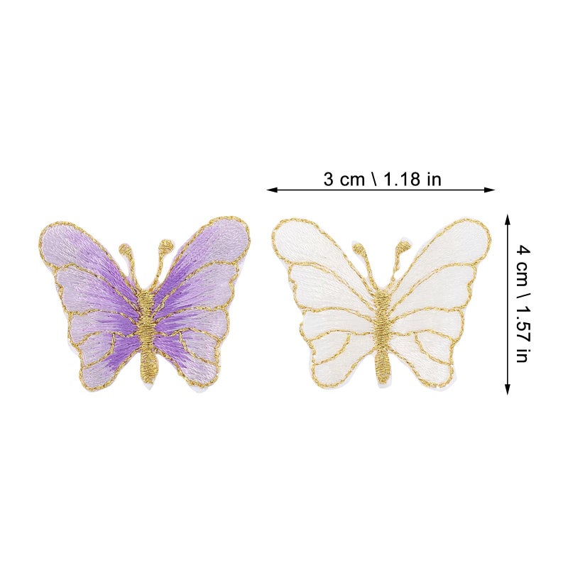 12pcs Butterfly Embroidery Fabric Patches For Clothing Sewing DIY Crafts Random Colors - Image 3