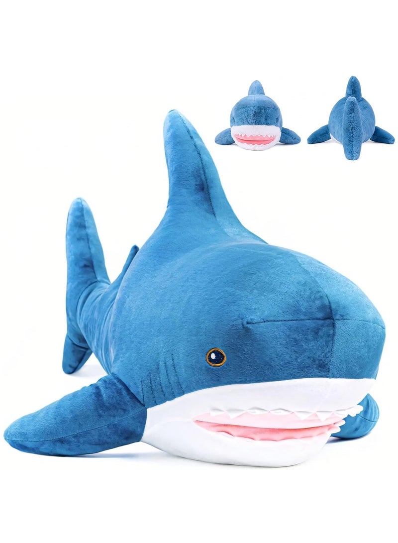 MAGIC VAULT Shark Pillow Toy - Soft Plush Cushion Pillow, Cute Shark Plushie for Kids & Adults, 50cm, Birthday Gift, Comfort Toy, Decorative Pillow, Comfortable Shark Cushion for Home & Office - Image 1