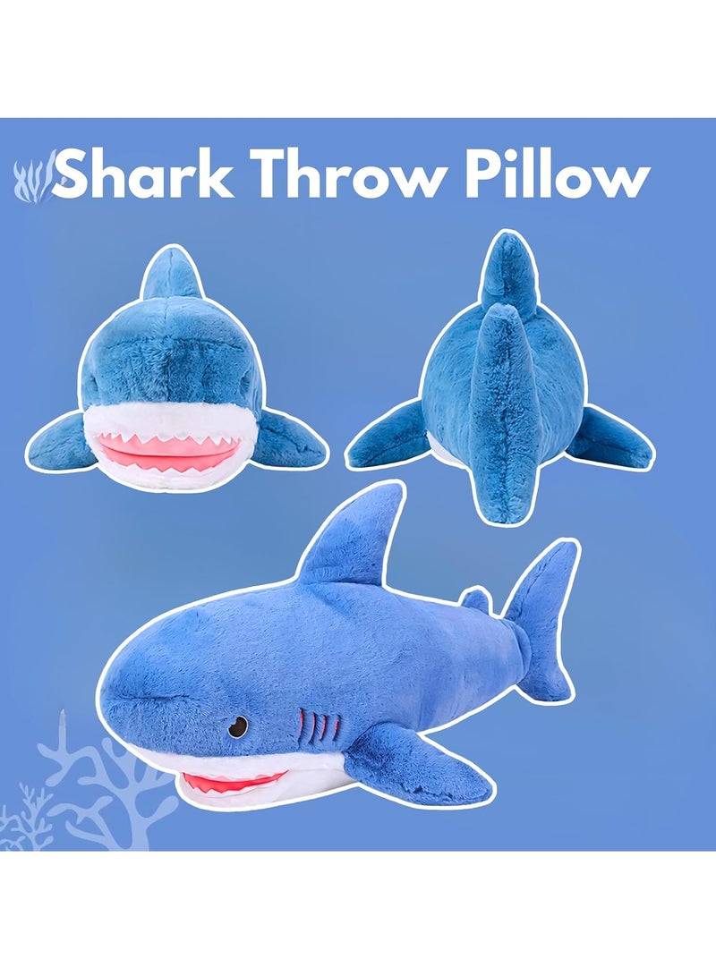 MAGIC VAULT Shark Pillow Toy - Soft Plush Cushion Pillow, Cute Shark Plushie for Kids & Adults, 50cm, Birthday Gift, Comfort Toy, Decorative Pillow, Comfortable Shark Cushion for Home & Office - Image 3