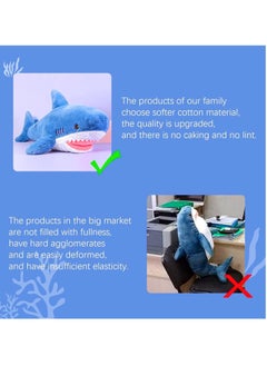 MAGIC VAULT Shark Pillow Toy - Soft Plush Cushion Pillow, Cute Shark Plushie for Kids & Adults, 50cm, Birthday Gift, Comfort Toy, Decorative Pillow, Comfortable Shark Cushion for Home & Office  - Image 5