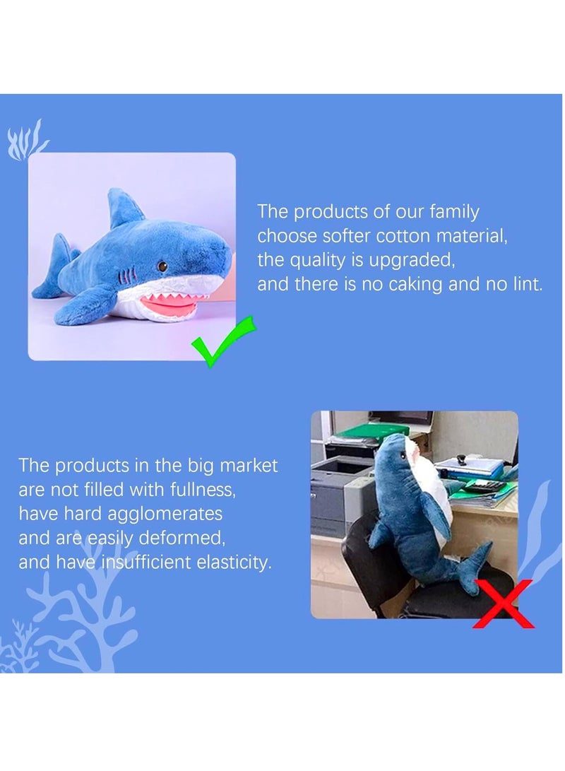 MAGIC VAULT Shark Pillow Toy - Soft Plush Cushion Pillow, Cute Shark Plushie for Kids & Adults, 50cm, Birthday Gift, Comfort Toy, Decorative Pillow, Comfortable Shark Cushion for Home & Office - Image 5