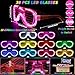 Oleitodh Glow in the Dark Party Supplies Set Bulk Neon Party Favor Toys Includes 30 Led Light up Glasses 10 Color 30 Light up Foam Sticks Bulk for Disco Wedding Birthday Concert Halloween Raves Party - Image 4