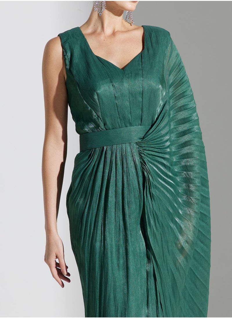 Iyra Plisse Wrap Dress  - Image 3