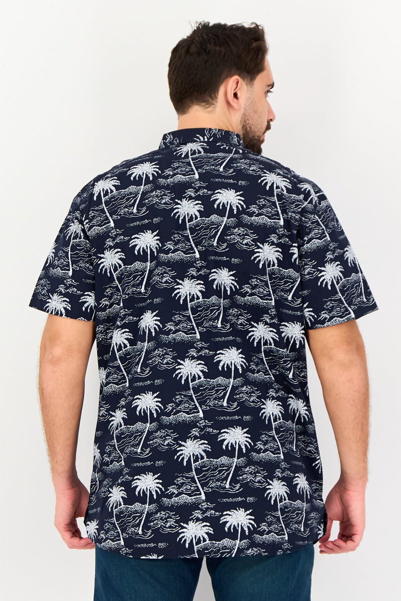 NAUTICA Men Classic Fit Allover Print Short Sleeve Casual Shirt, Multicolor - Image 2