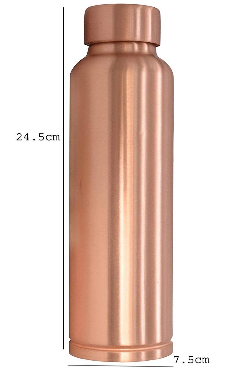 PIEPOT PIEPOT 100 Pure Copper Water Bottle 1 Litretamba bottle 1 litreDrinking Water bottle copper Brown Pack of 1 Ring Base Bottle  - Image 4