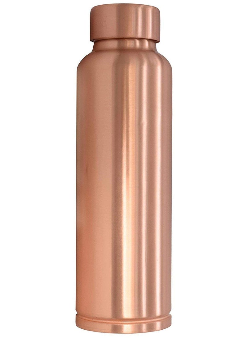 PIEPOT 100 Pure Copper Water Bottle 1 Litretamba bottle 1 litreDrinking Water bottle copper Brown Pack of 1 Ring Base Bottle - Image 1