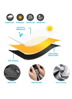 SenseYo SenseYo Waterproof Heavy Duty BBQ Gas Grill Cover for Outside (57'' L x 24'' W x 46'' H, Black)  - Image 4