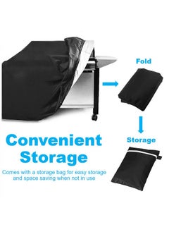 SenseYo SenseYo Waterproof Heavy Duty BBQ Gas Grill Cover for Outside (57'' L x 24'' W x 46'' H, Black)  - Image 5
