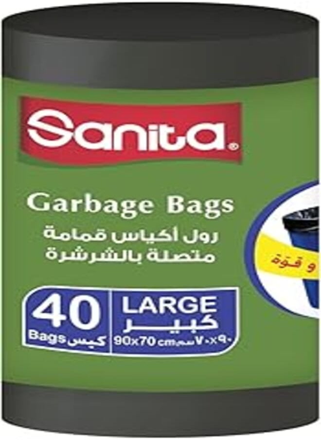 Sanita Sanita Garbage Bags Large Black 40 bags 