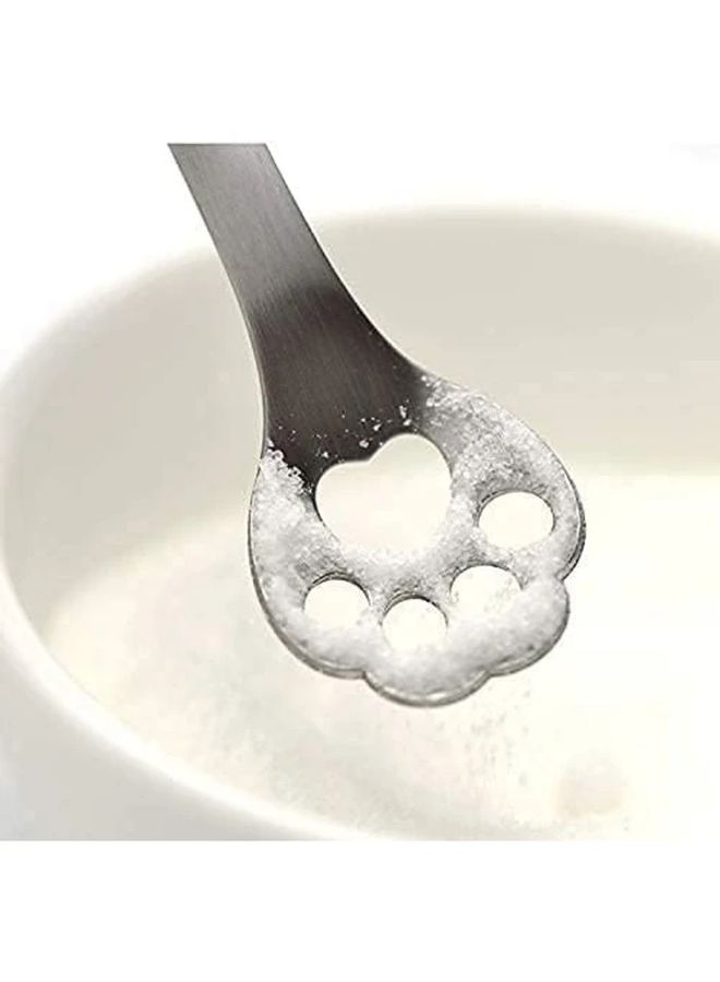 8pcs Cat Paw Print Stainless Steel Teaspoons Dishwasher Safe Spoons For Coffee Tea Desserts - Image 5