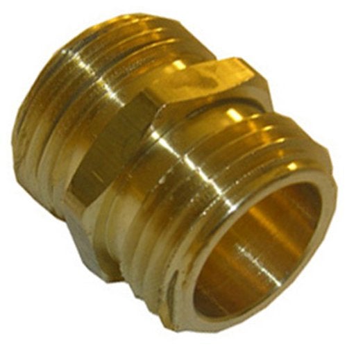 LASCO 15-1703 3/4-Inch Male Garden Hose Thread by 3/4-Inch Male Garden Hose Thread Brass Adapter - Image 1